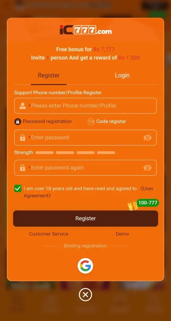 IC777 Game Bet