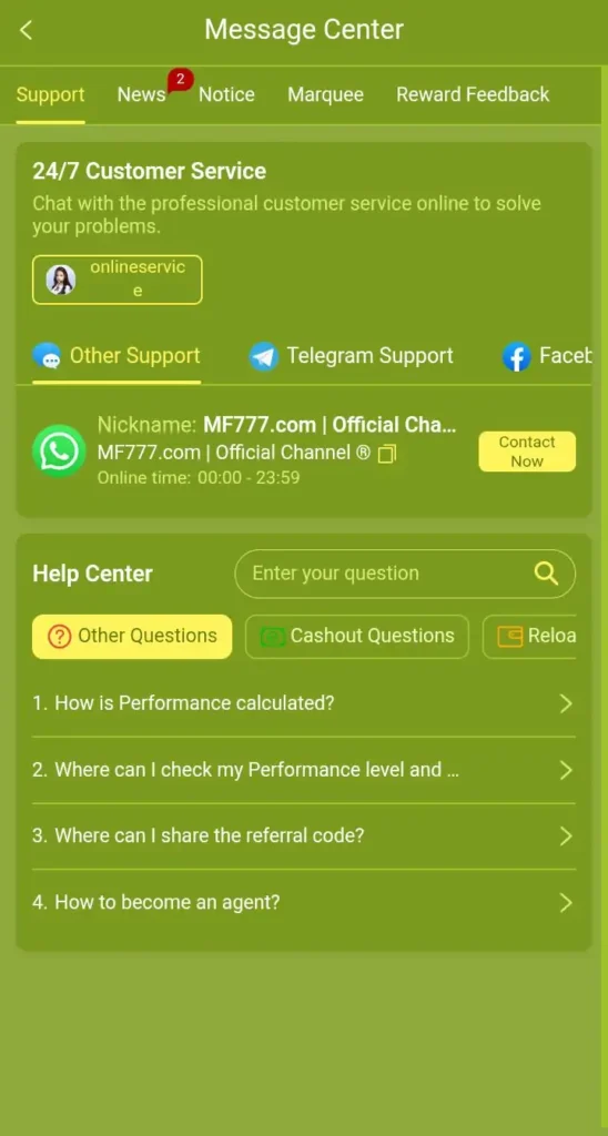 MF777 Game app
